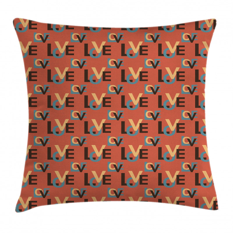 Capital Love Words Pillow Cover