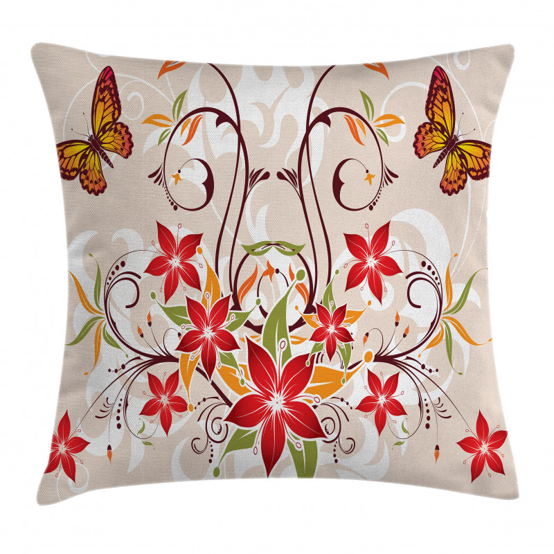 Blossoms Bouquet Botany Pillow Cover