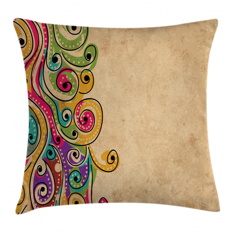 Folk Art Forms Pillow Cover