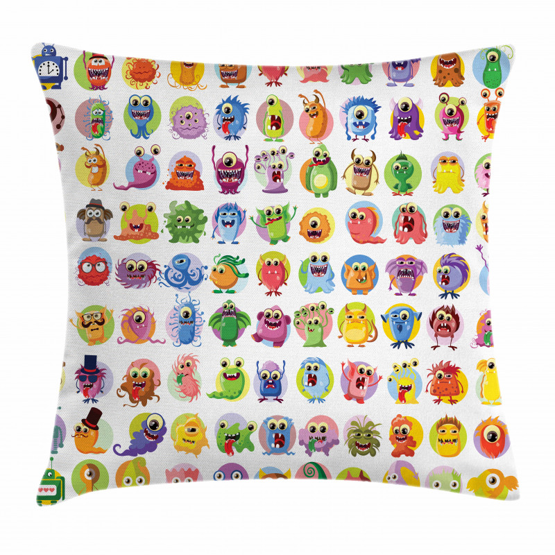 Baby Mosters Cartoon Pillow Cover