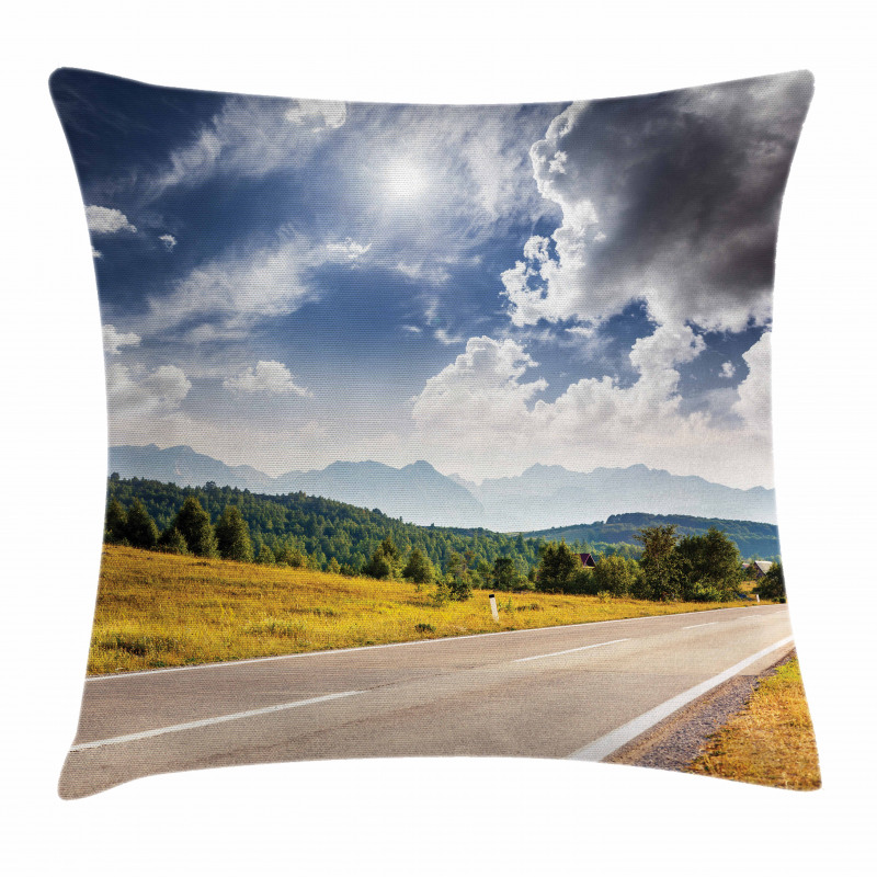 Road Hot Sunny Road Pillow Cover