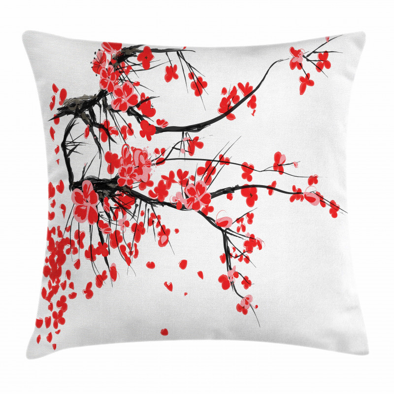Japanese Spring Blooms Pillow Cover