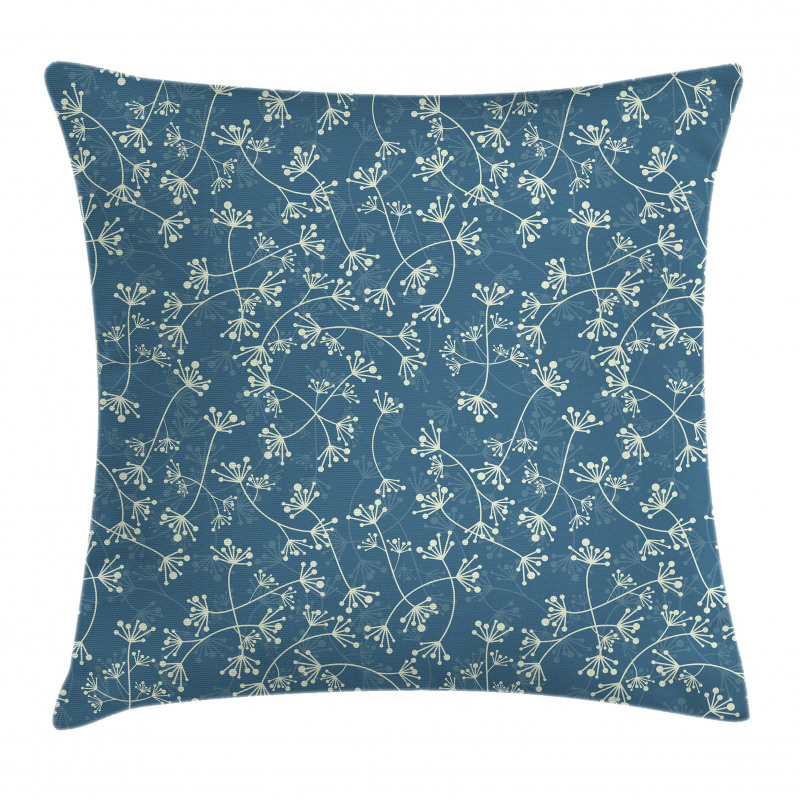 Twiggy Spring Petal Blue Pillow Cover