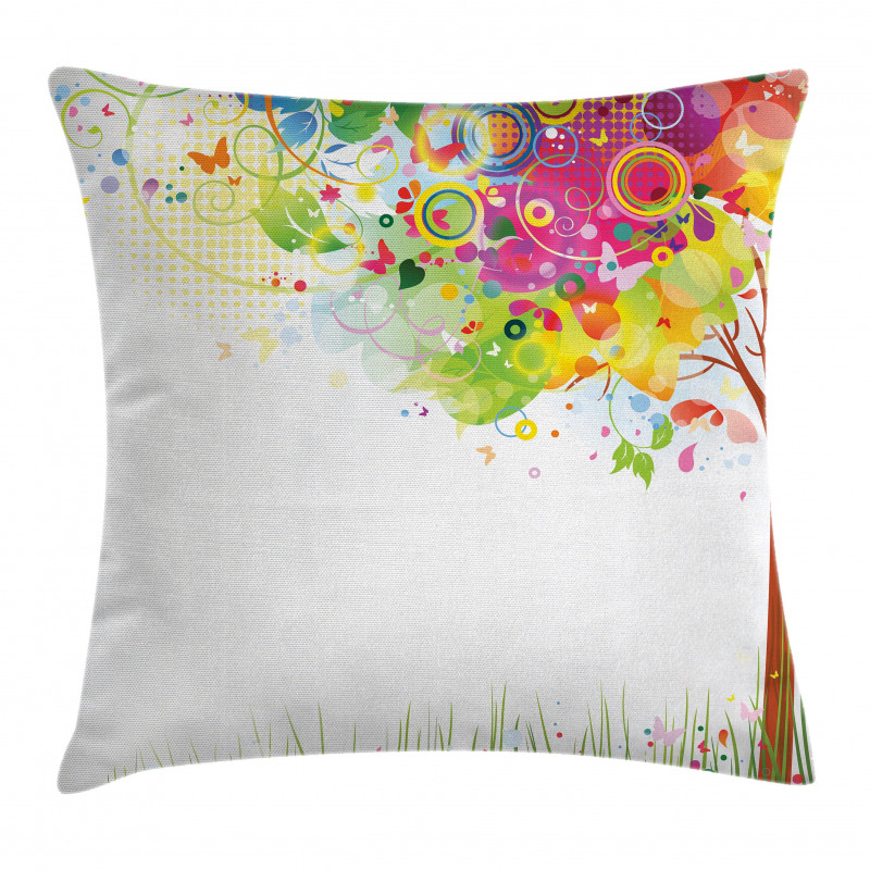 Color Bursting Tree of Life Pillow Cover