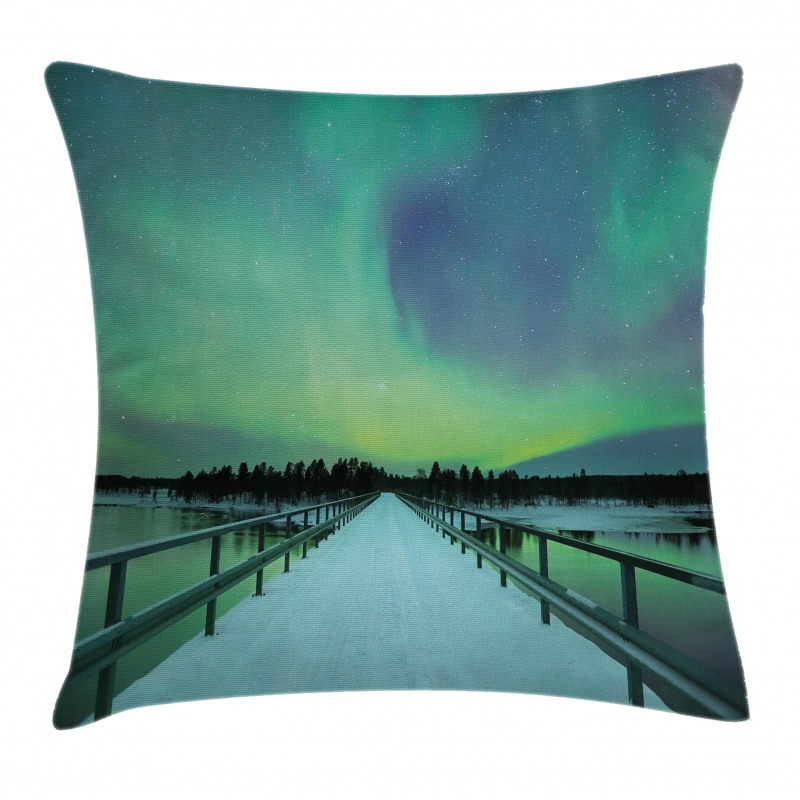Bridge Snowy Arctic Pillow Cover