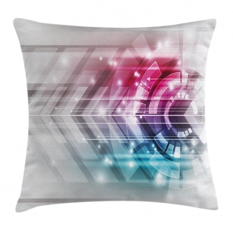 Futuristic Geometric Pillow Cover