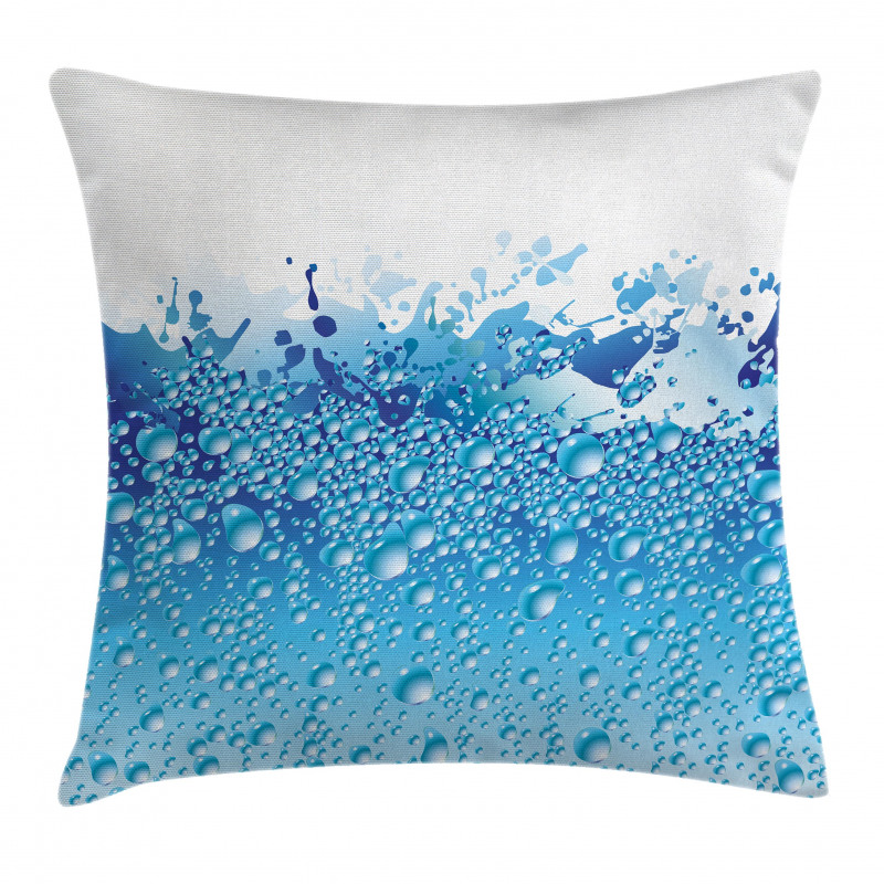 Bubbles Splashes Drops Pillow Cover