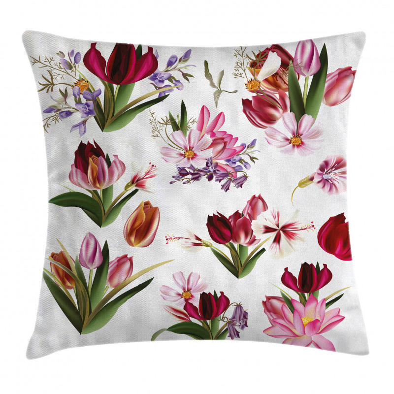 Composition of Flowers Pillow Cover