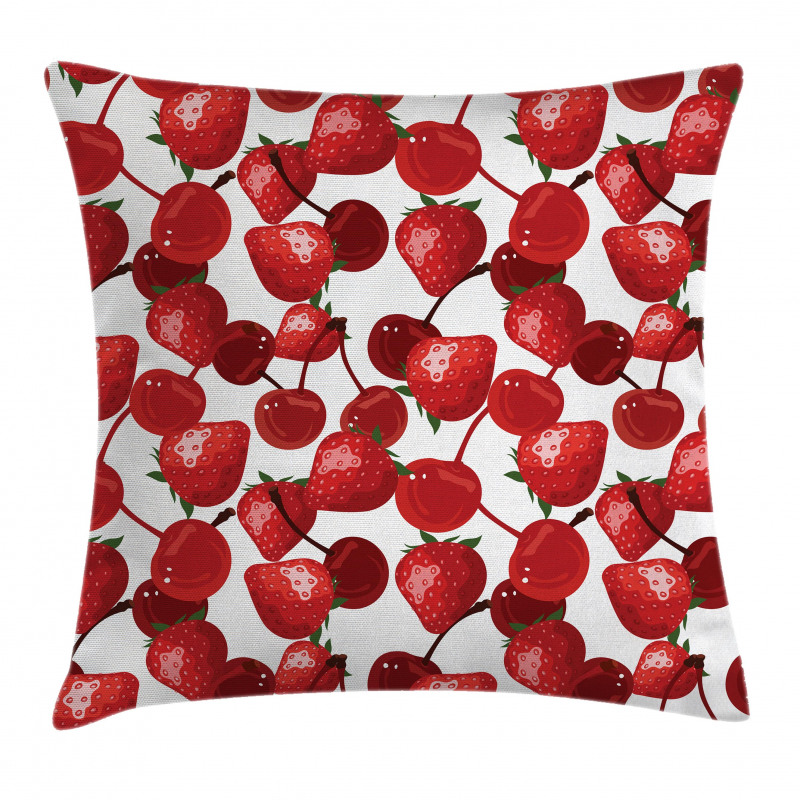 Cherry Picnic Spring Fruits Pillow Cover