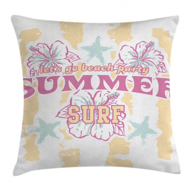 Flowers Surf and Summer Pillow Cover
