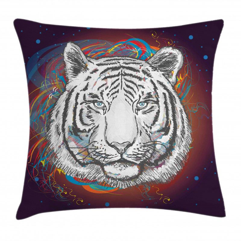 Tiger from Outer Space Pillow Cover