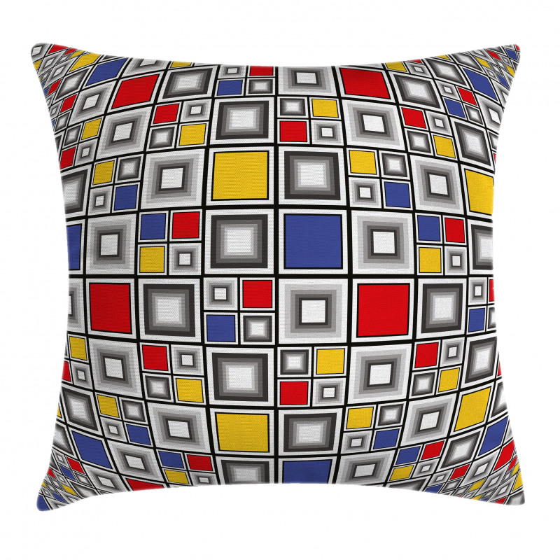 Colored Mosaic Square Pillow Cover