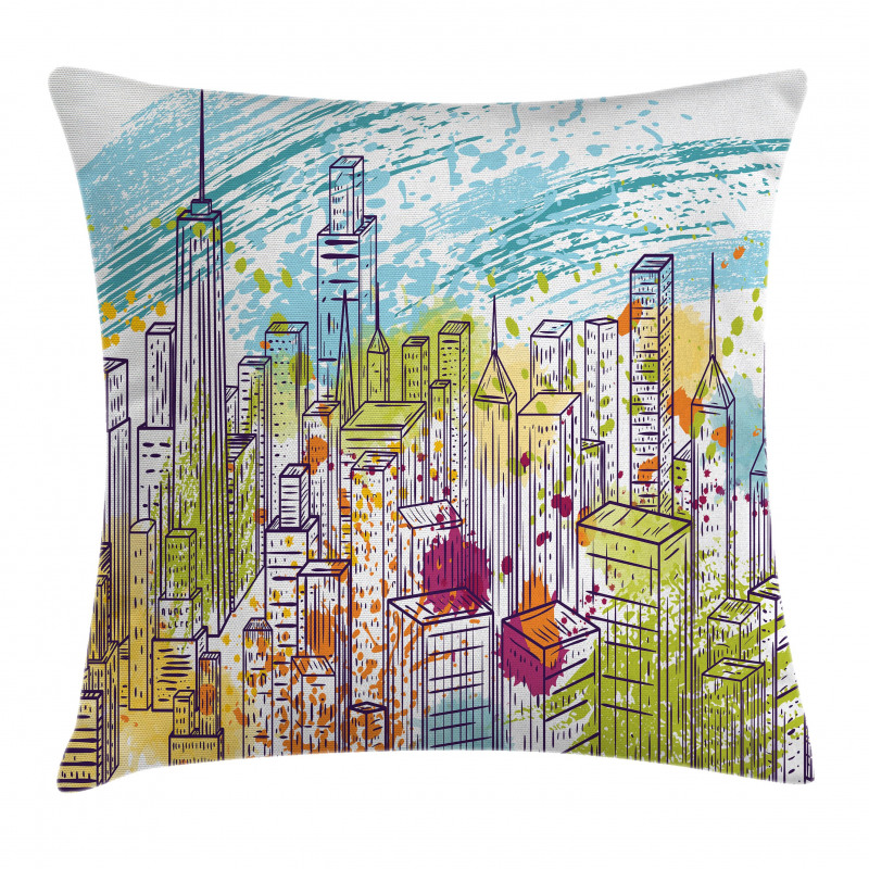 Landscape Skyscrapes Pillow Cover