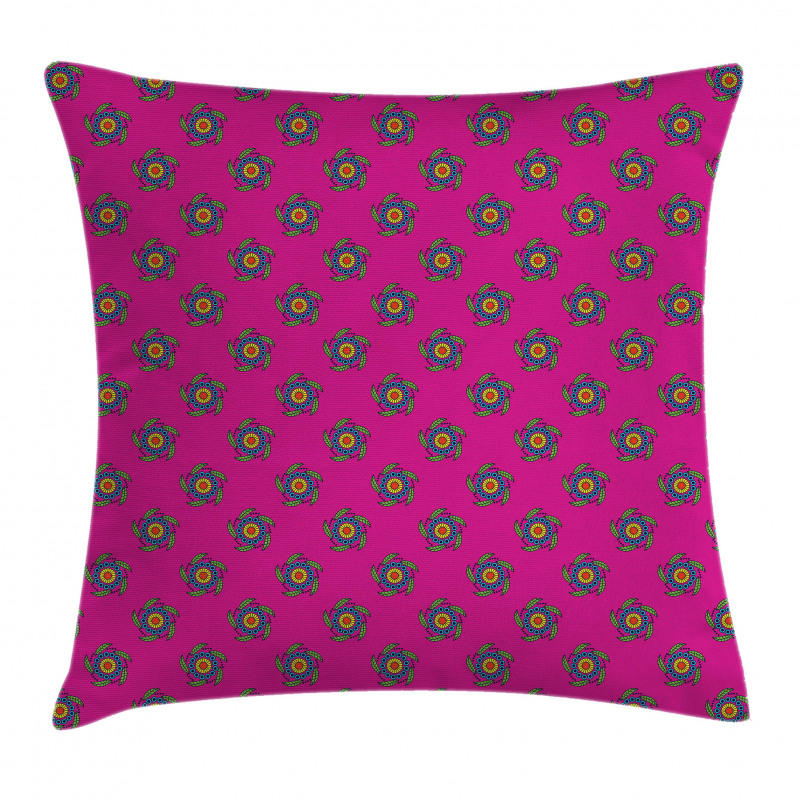 Windmill Seem Flowers Pillow Cover