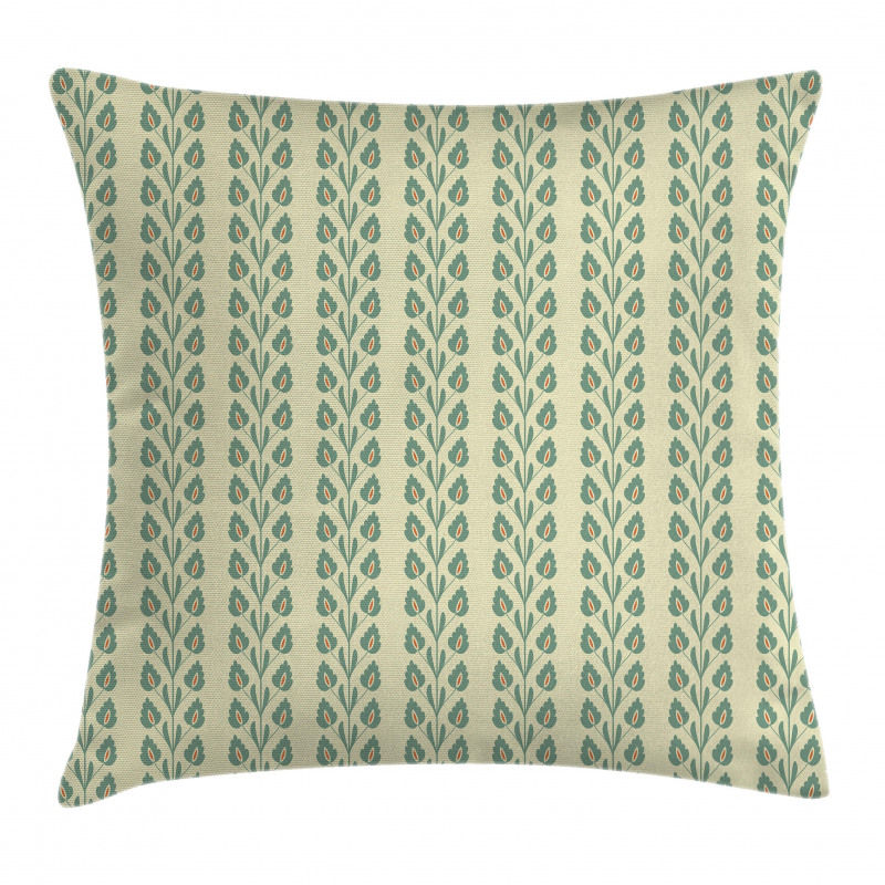 Graphic Flowers Branches Pillow Cover