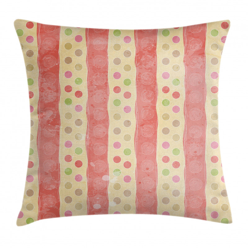 Nostalgic Stripes Dots Pillow Cover