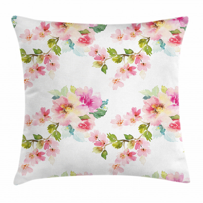 Watercolor Petals Pillow Cover