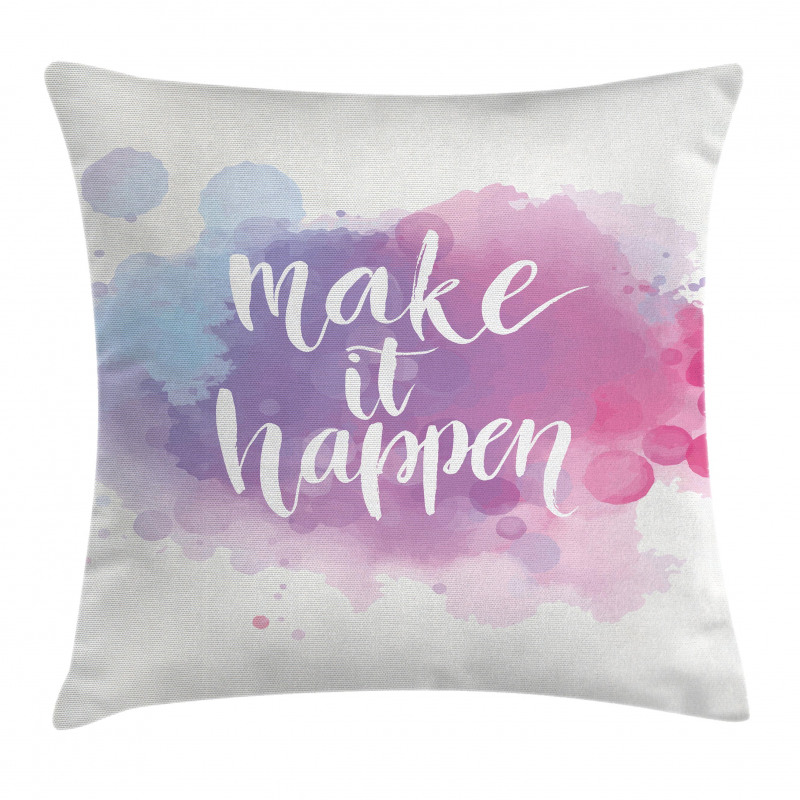 Positive Words Paint Pillow Cover