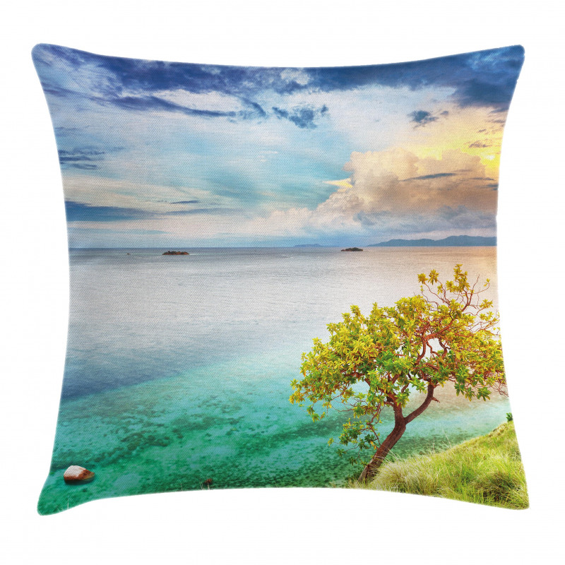 Abandoned Island Ocean Pillow Cover