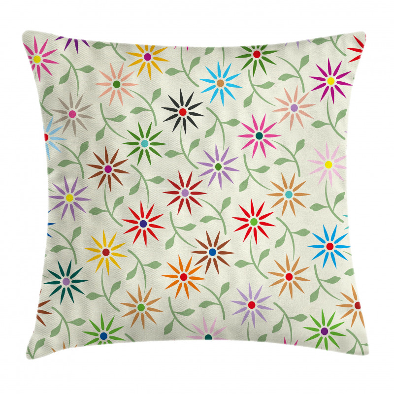 Colorful Graphic Garden Pillow Cover