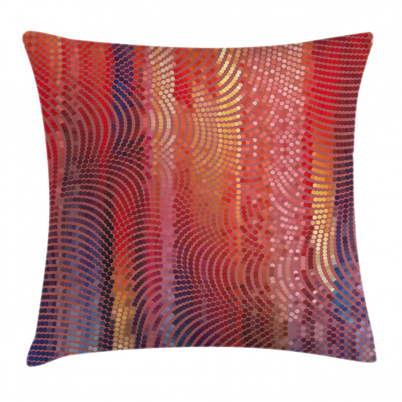 Wavy Mosaic Pixelated Pillow Cover