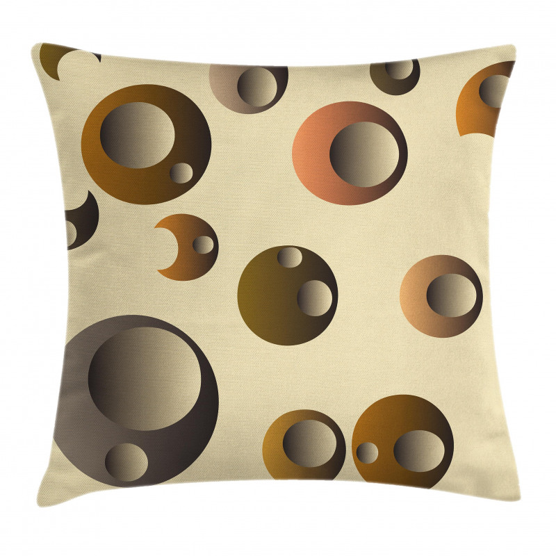 Funky Bubbles Round Pillow Cover