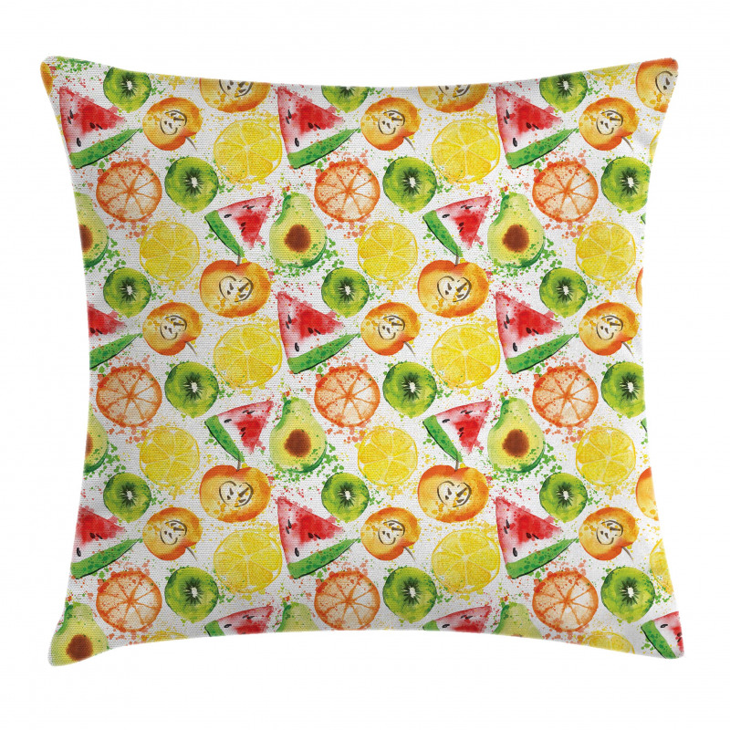 Watermelon Kiwi Avocado Pillow Cover