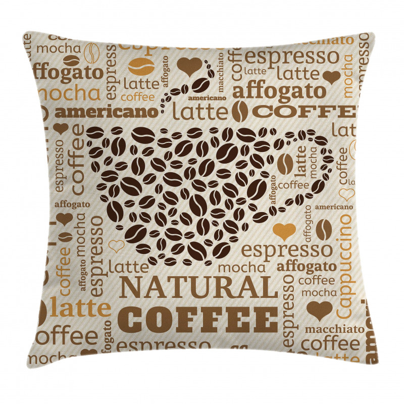 Latte Affogato Coffee Pillow Cover