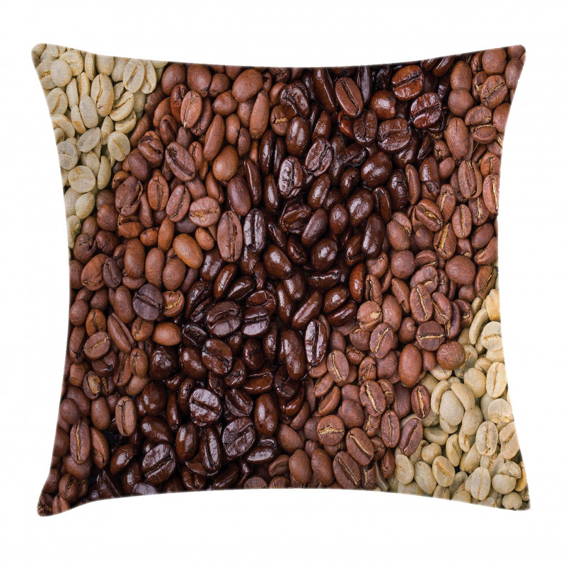 Coffee Beans Stripes Pillow Cover