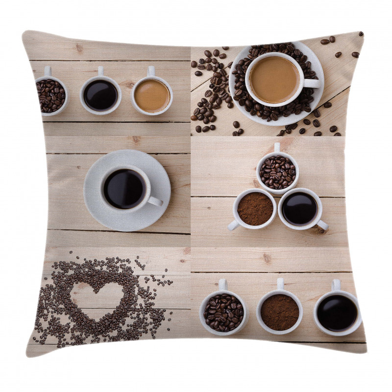Coffee Mugs Snacks Beans Pillow Cover