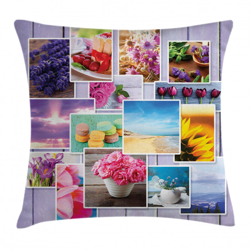 Flowers and Macaroons Pillow Cover