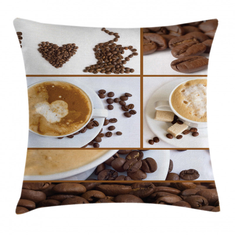 Coffee Mugs Hot Foamy Pillow Cover