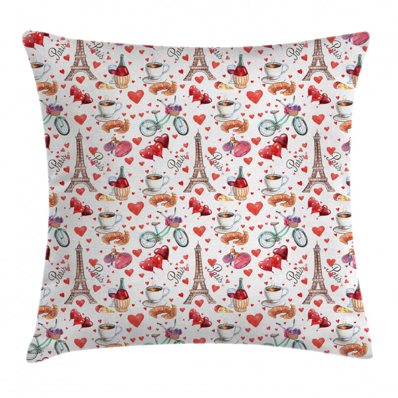 Paris Valentines Day Pillow Cover