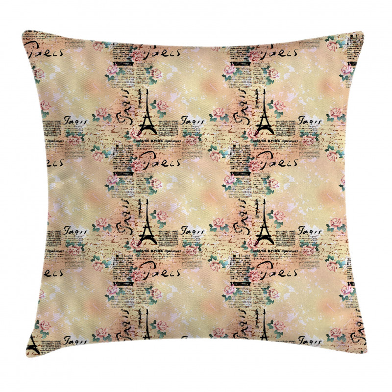 French Lettering Pillow Cover