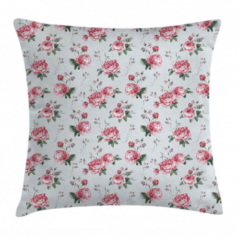 Spring Flowers Roses Pillow Cover