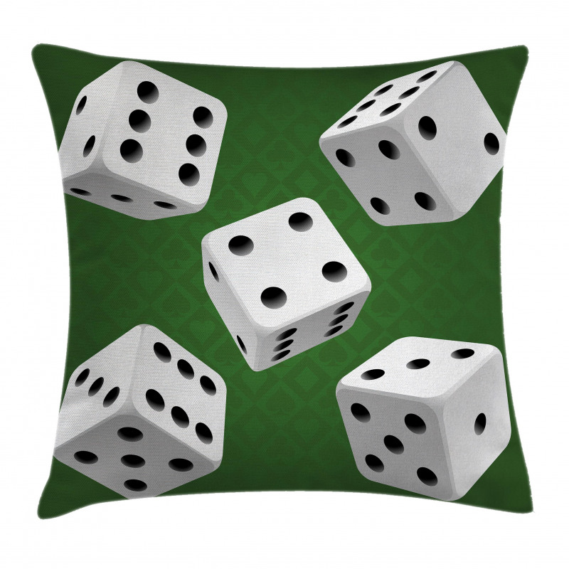Casino Rolling Dice Set Pillow Cover