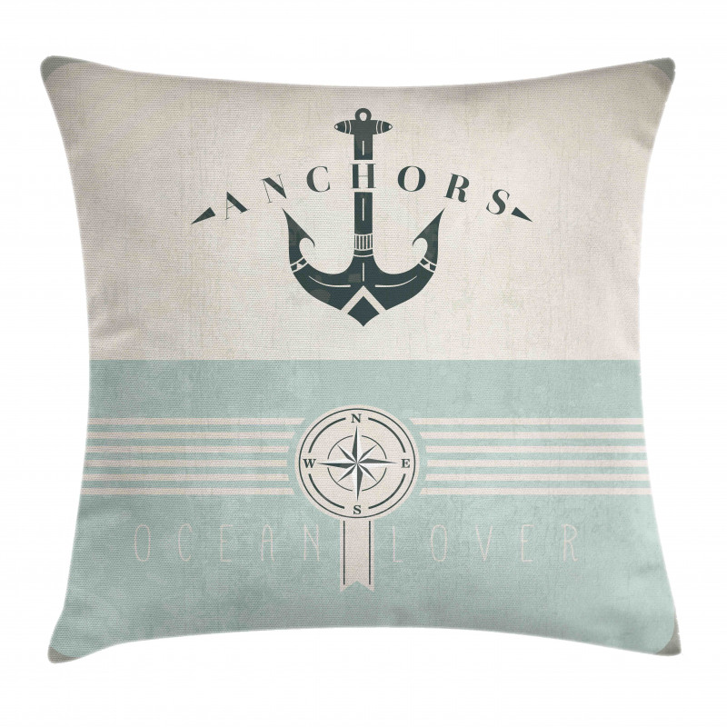 Vintage Marine Anchor Pillow Cover