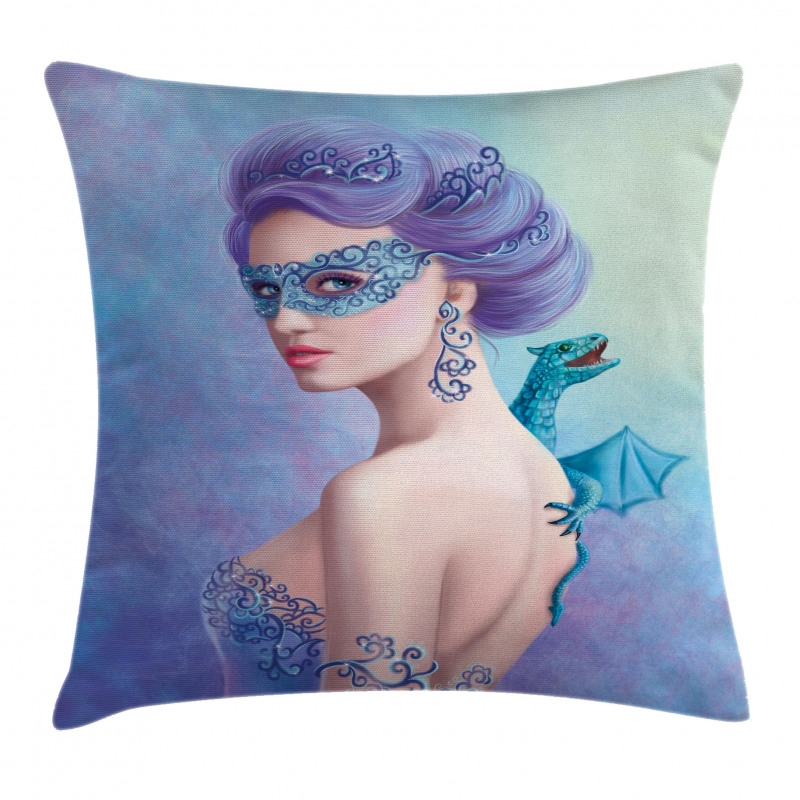 Fantasy Snow Queen Pillow Cover