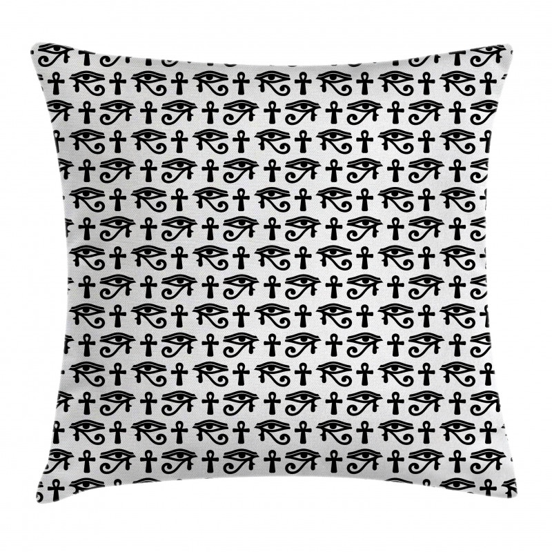 Hieroglyphic Pattern Pillow Cover