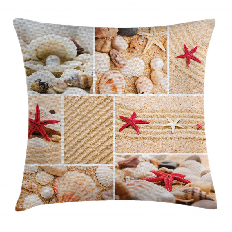 Seashells Starfishes Pillow Cover