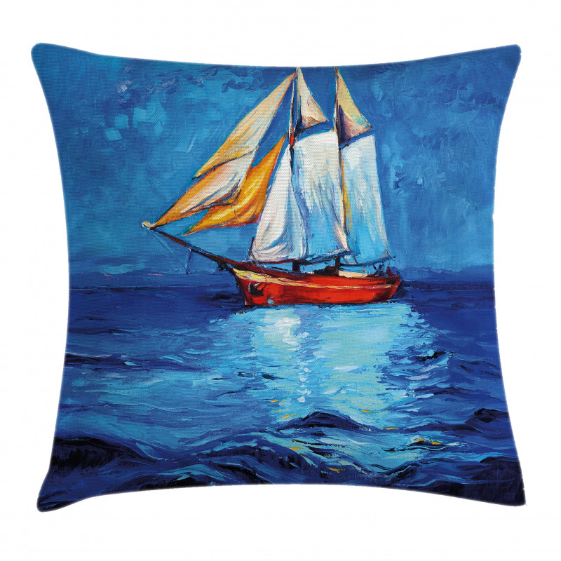 Sail Boat Art Picture Pillow Cover