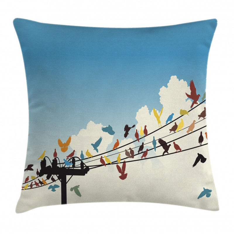 Animals Bird Silhouettes Pillow Cover