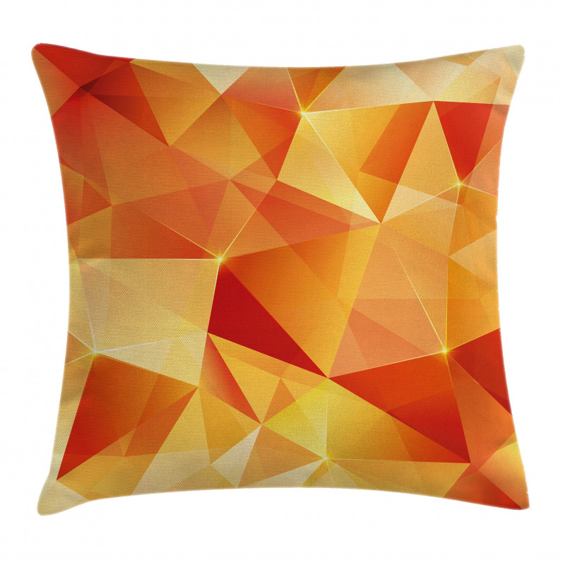 Orange Triangles Art Pillow Cover