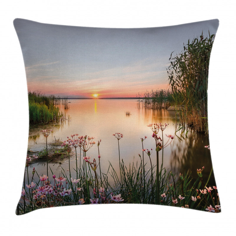 Sunset at Chudskoy Lake Pillow Cover