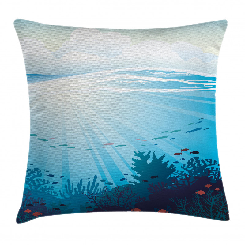 Fish Aquarium Coral Reefs Pillow Cover