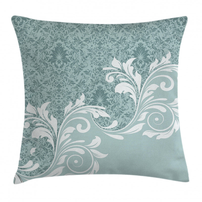 Retro Floral Ivy Swirls Pillow Cover