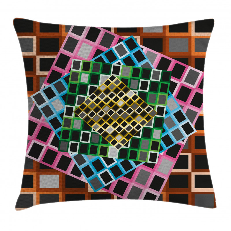 Color Squares Frames Pillow Cover