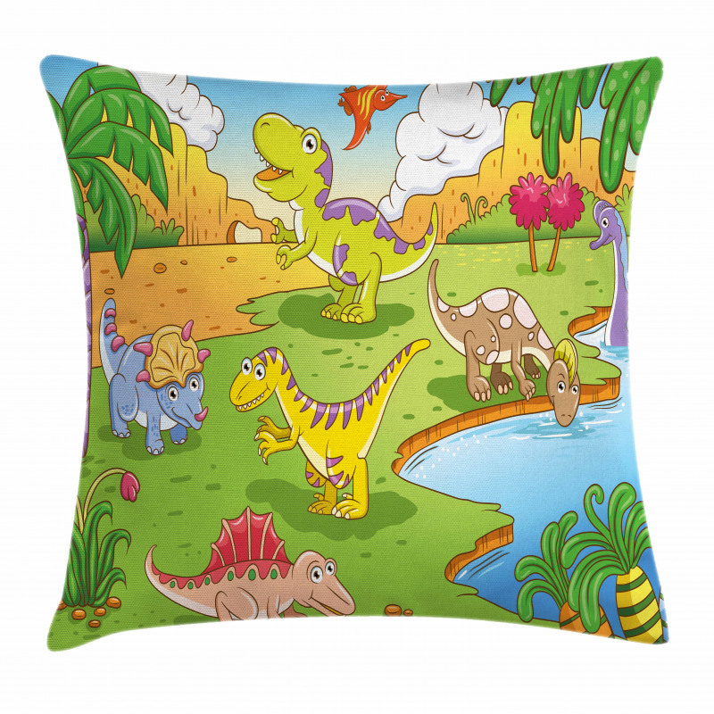Cartoon Style Animals Pillow Cover
