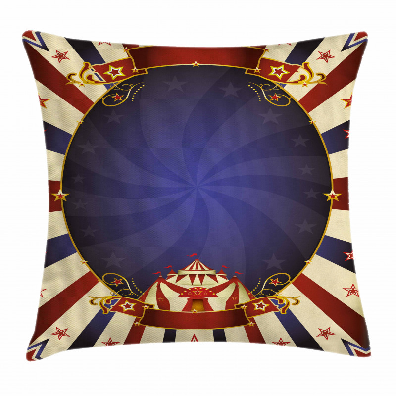 Circus Poster Image Pillow Cover