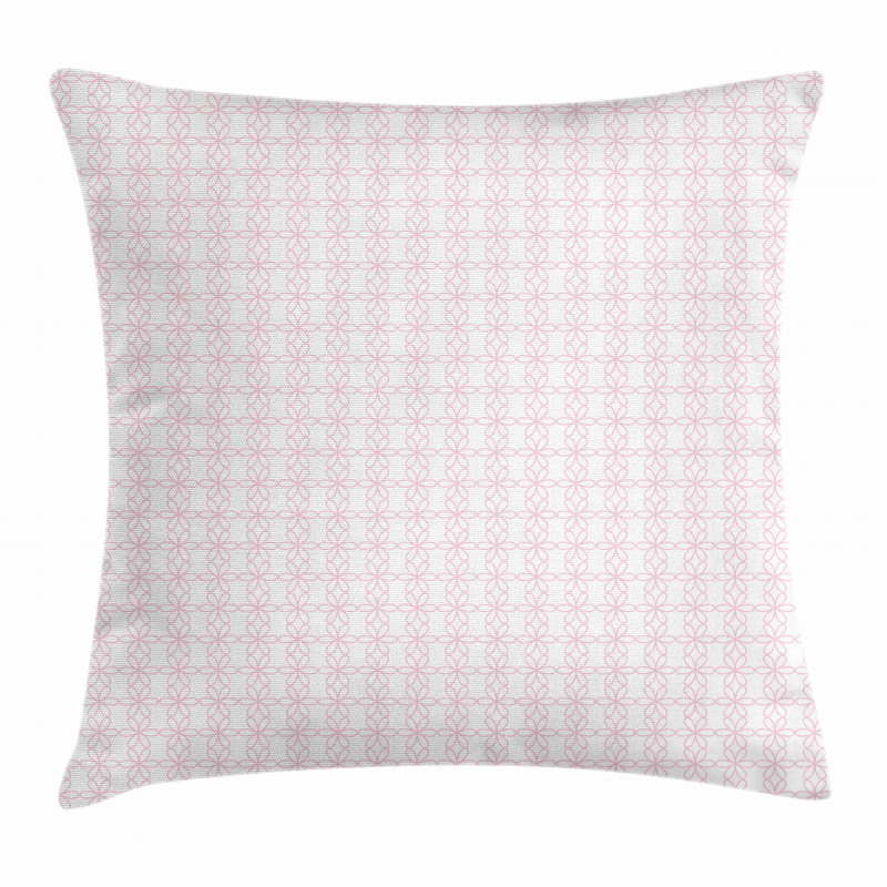 Contiguous Flowers Lines Pillow Cover